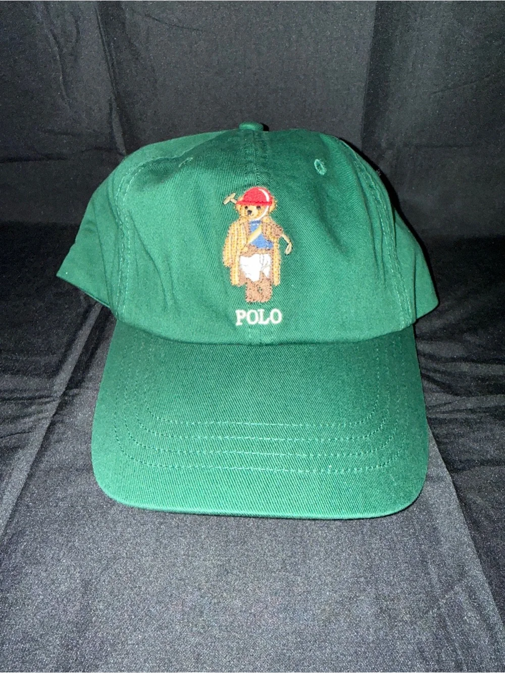 Polo by Ralph Lauren Green Polo Bear Baseball Cap and Polo Bear Keychain